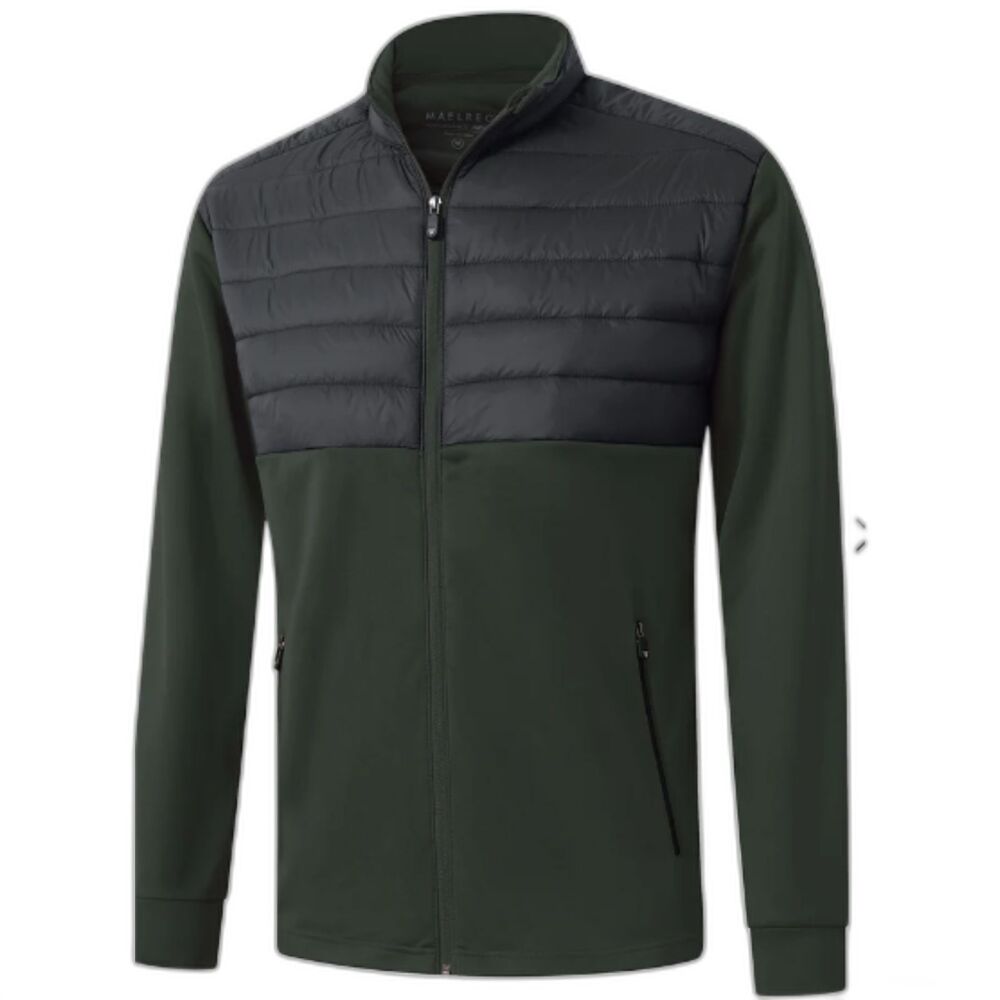 Maelreg Men's Full Zip Golf Jacket Dark Grey Hunter Green Size Medium NWT